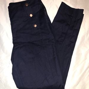 Navy blue high waisted skinny pants